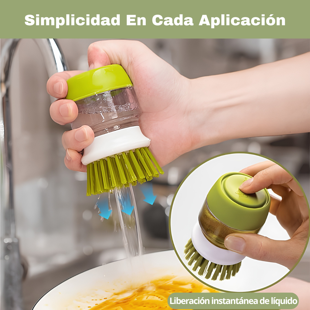 Cepillo con Dispensador de Jabón 2 en 1