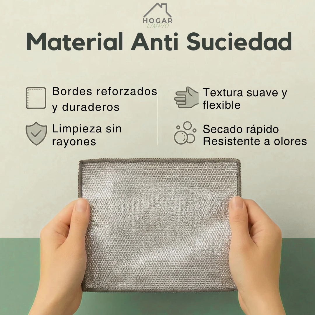 Paño Limpieza De Cocina Alambre Sin Rayaduras X5