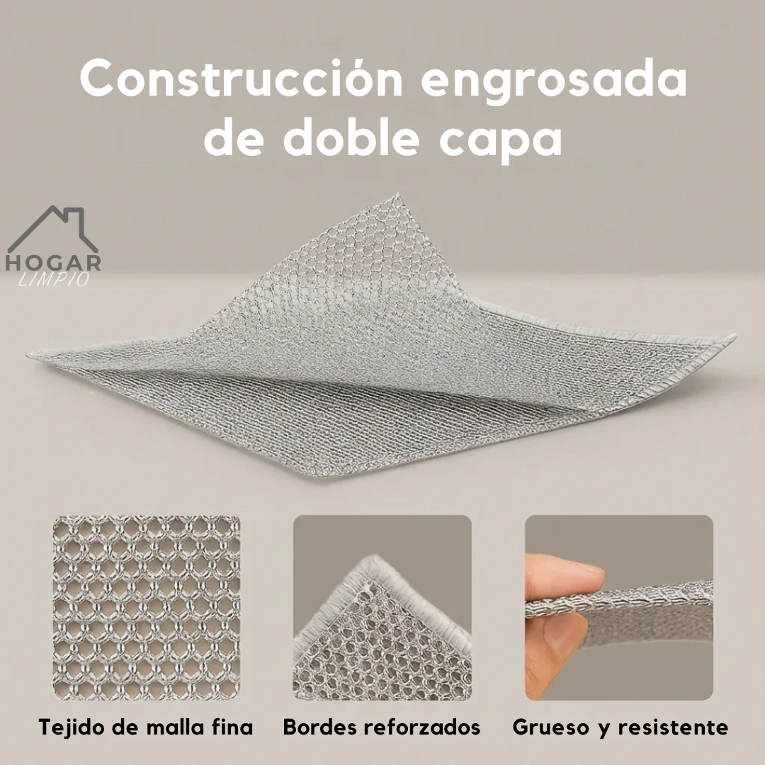 Paño Limpieza De Cocina Alambre Sin Rayaduras X5