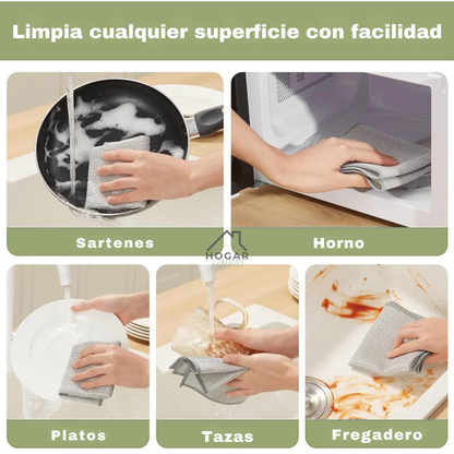 Paño Limpieza De Cocina Alambre Sin Rayaduras X5